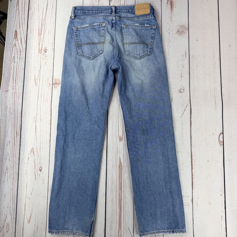 Abercrombie Kids Classic Straight Leg Jeans Light Wash Denim Size 16